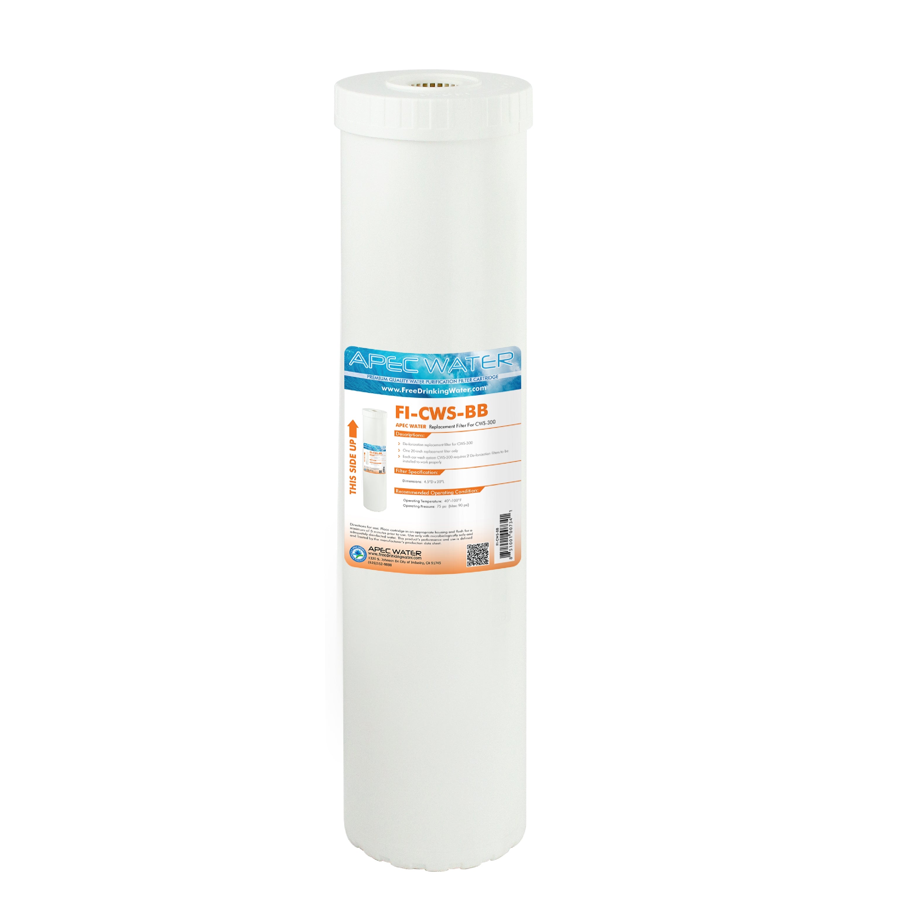 APEC 20 Inch Car Wash De-Ionization Replacement Filter For CWS-300