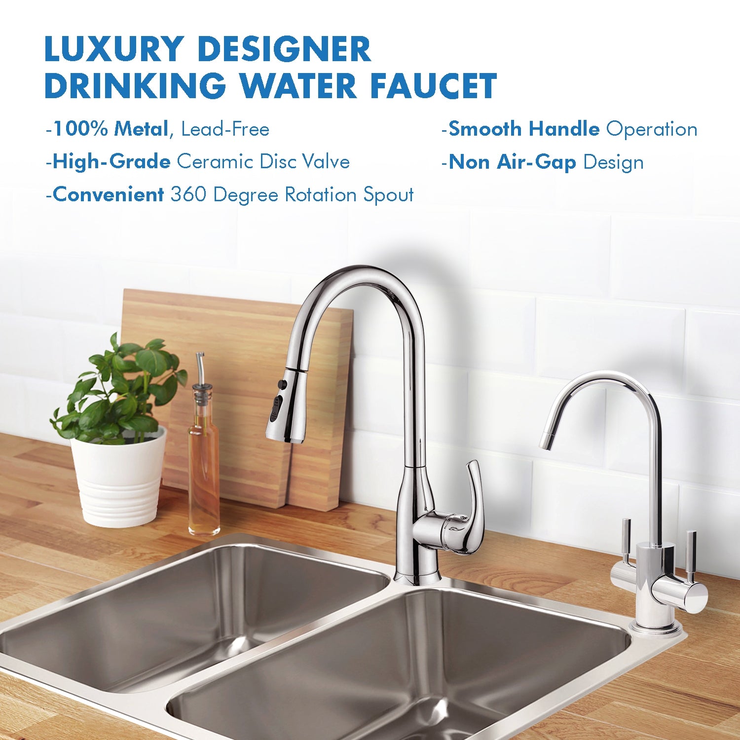 Luxury Designer Drinking Water Faucet Lead Free