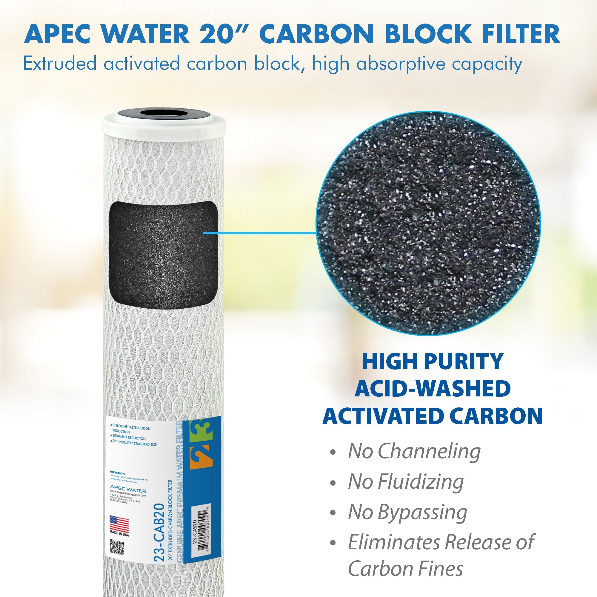 Commercial-Grade Carbon Block Filter 20 Inch