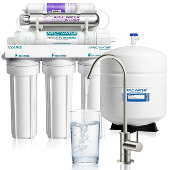 ROES-PHUV75 - Essence Alkaline Mineral pHPlus and UV Ultra-Violet Sterilizer 75 GPD 7-Stage Reverse Osmosis Water Systems for Drinking Water
