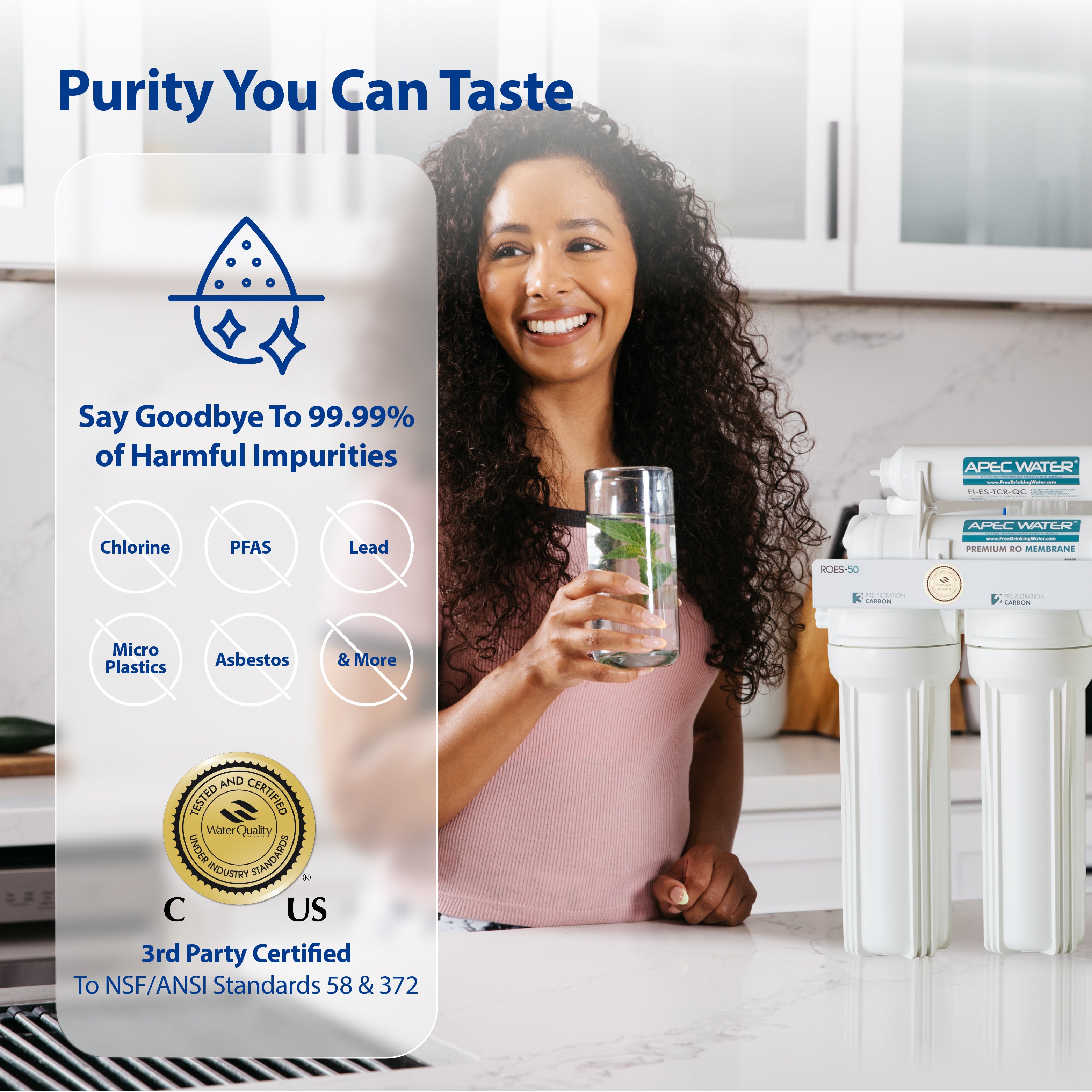 ROES-PHUV75 - Essence Alkaline Mineral pHPlus and UV Ultra-Violet Sterilizer 75 GPD 7-Stage Reverse Osmosis Water Systems for Drinking Water