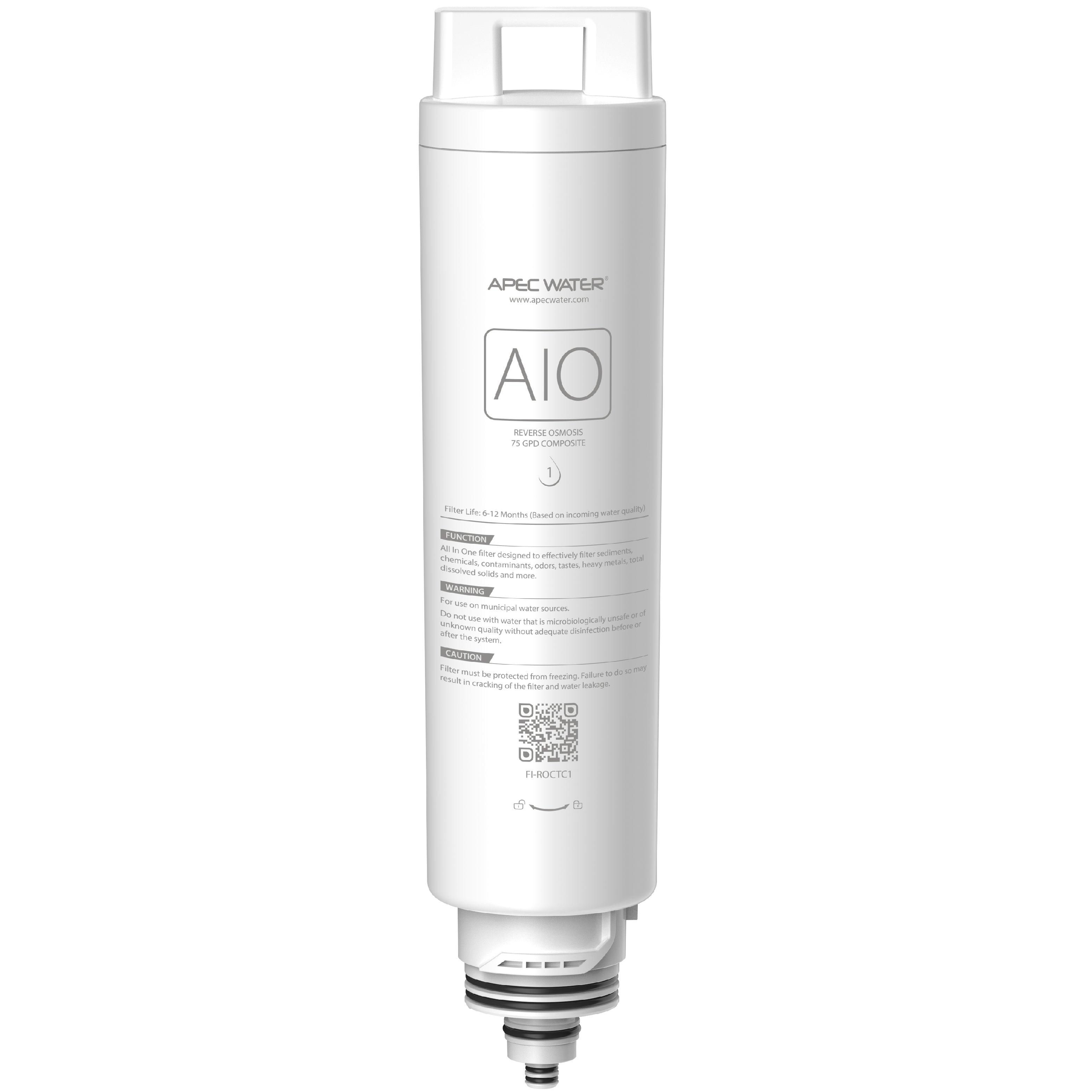 APEC ROCT-C1 Replacement RO Filter, 1 Year Reverse Osmosis Filter Replacement, NSF 372 & 58 Certified