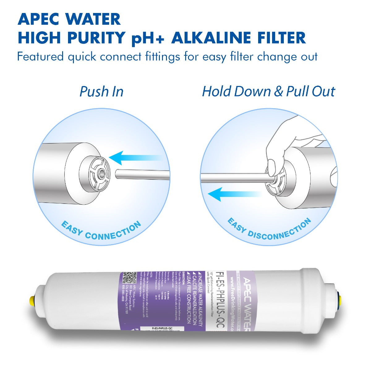 APEC RO 1 Year Replacement Filters Pre-filter Set for ESSENCE 75 GPD PH Reverse Osmosis Systems (Stages 1-3 and 6)