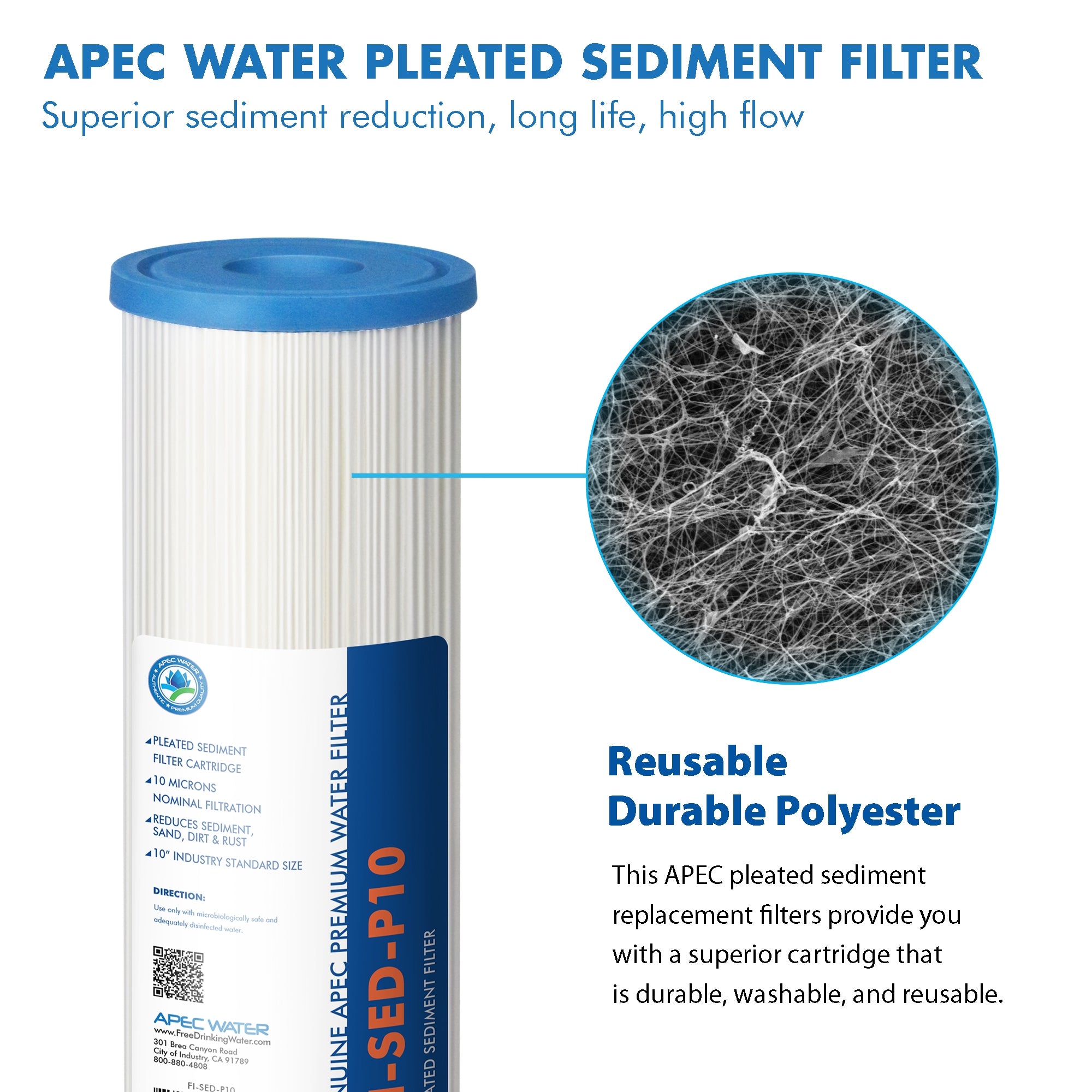APEC GAC Pre-filter Set for All Under Counter Reverse Osmosis Systems (Stages 1 - 3)