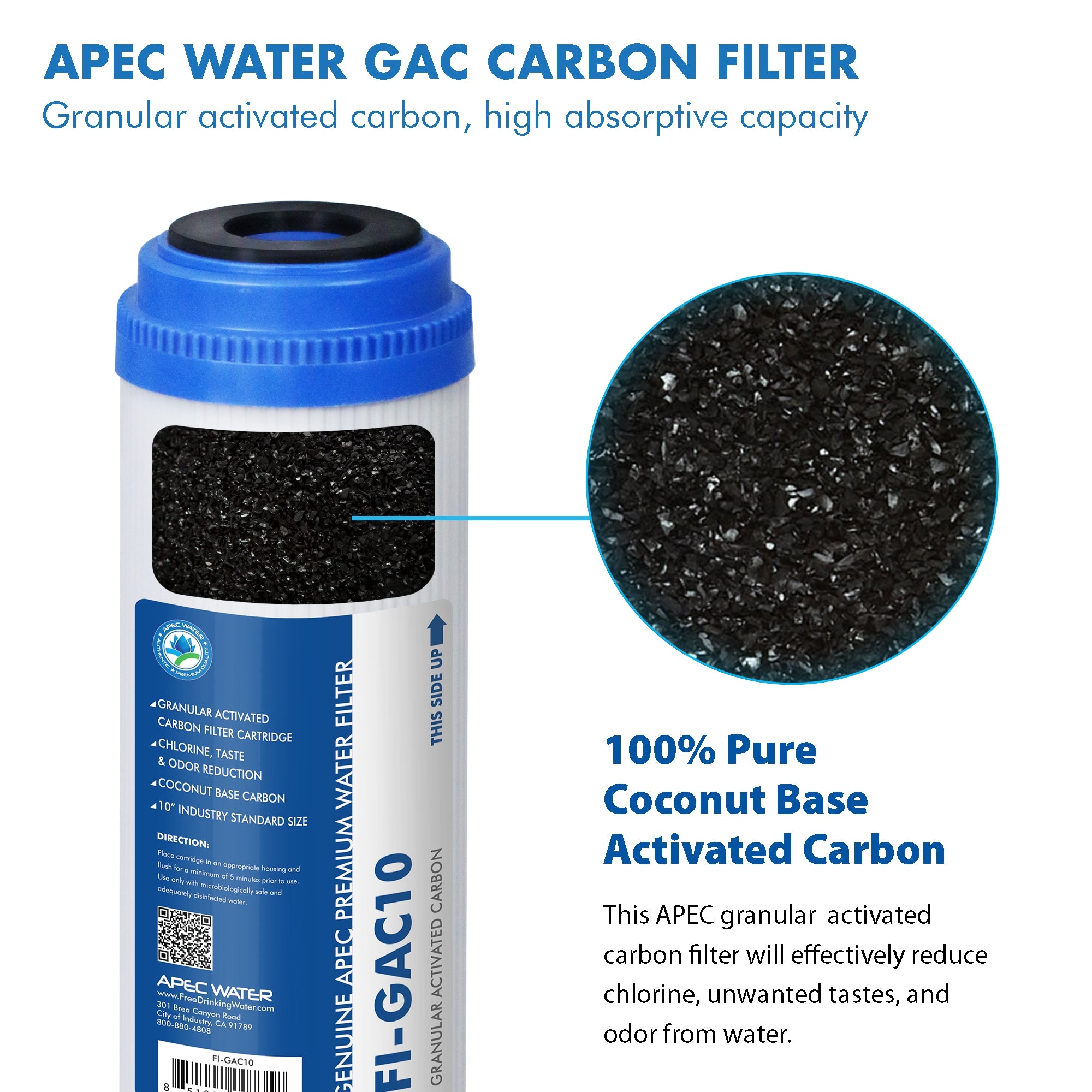 APEC GAC Pre-filter Set for All Under Counter Reverse Osmosis Systems (Stages 1 - 3)