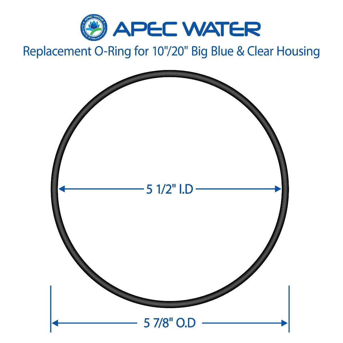 O-Ring for Big Blue & Clear Housing 20'' or 10'' with input 3/4'', 1'', 1.5'' (housing sold separately)