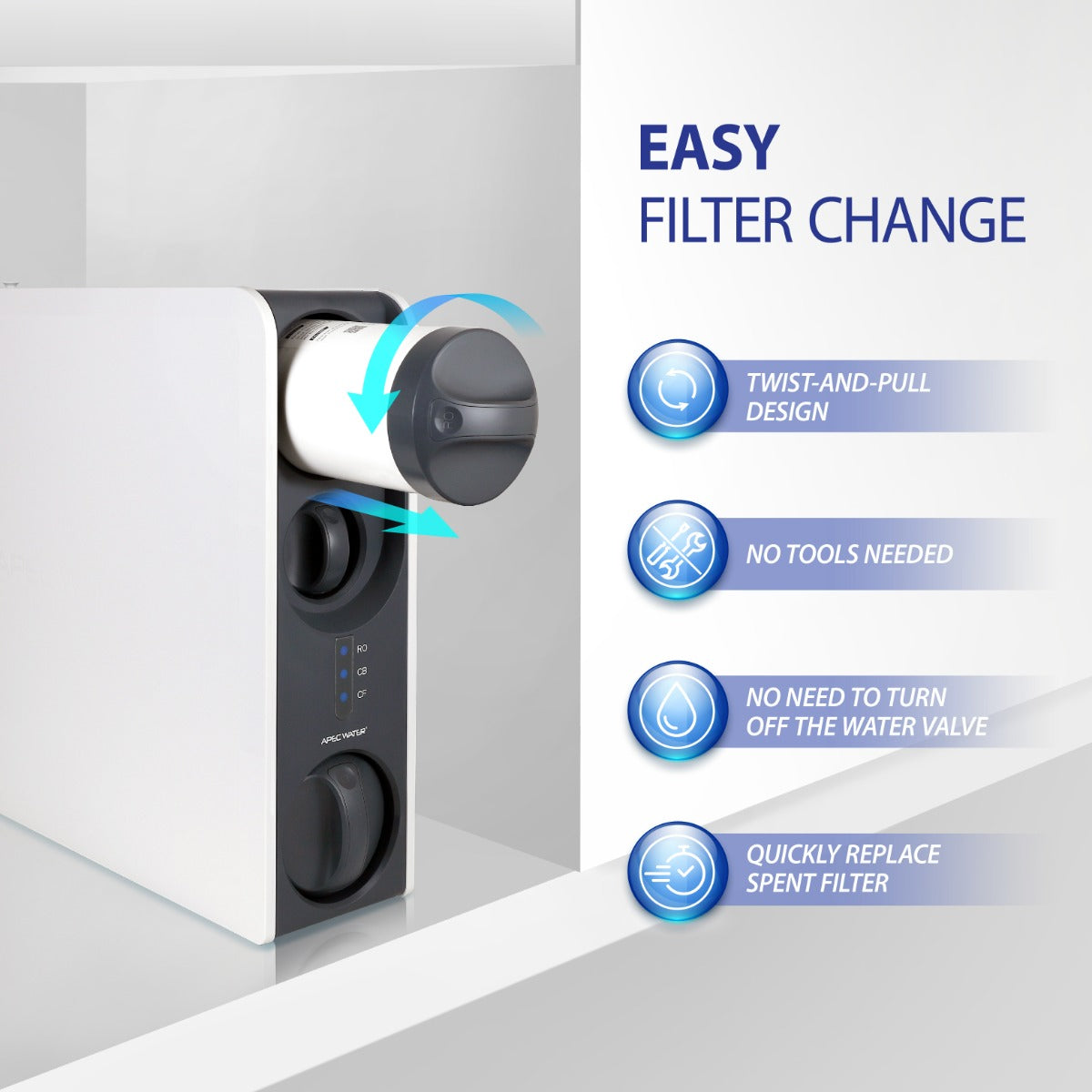 ROTL-600-PH - 3 Stages Premium Tankless pH Plus Reverse Osmosis Water Systems