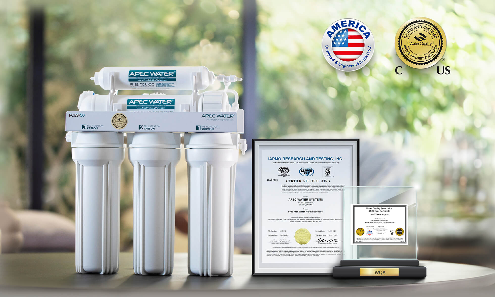 WQA gold seal certified ro water system